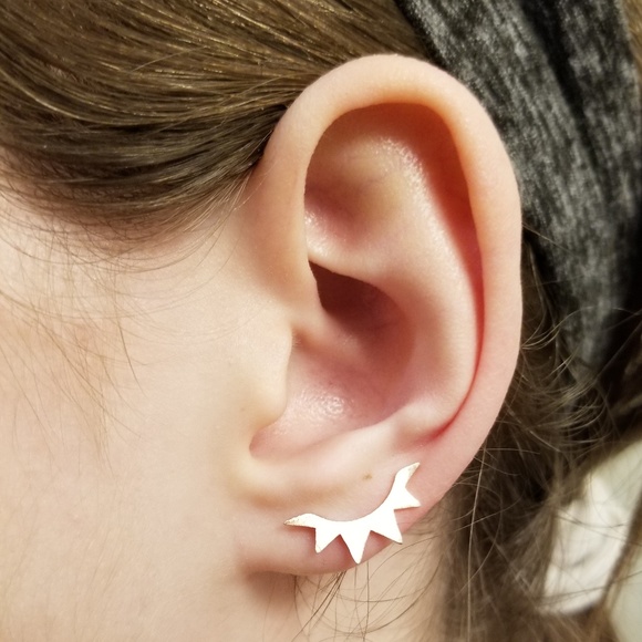 💥3for15!💥Minimalist Triangle Climber Earrings - Picture 2 of 2